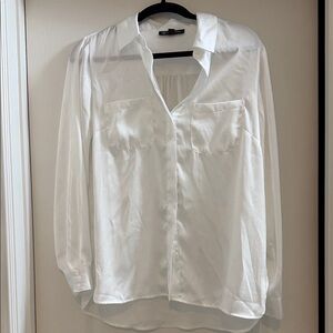 INC International Concepts White Button Down Shirt